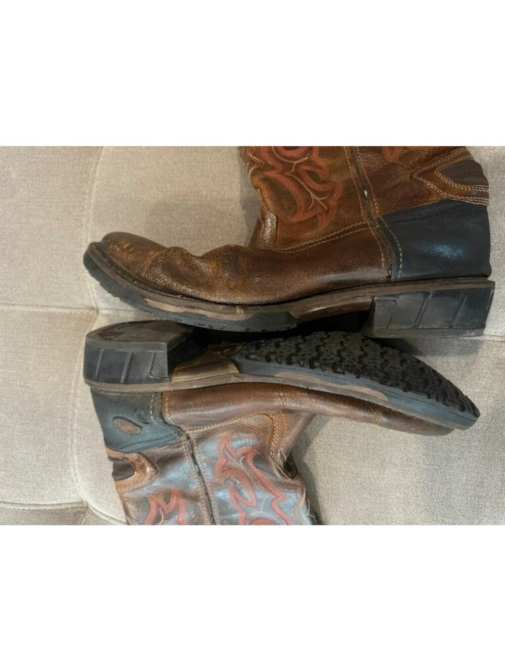 Justin Workboots Mens 14EE Brown Leather Western Boots